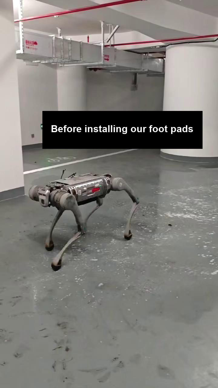Field test before installing our foot pads